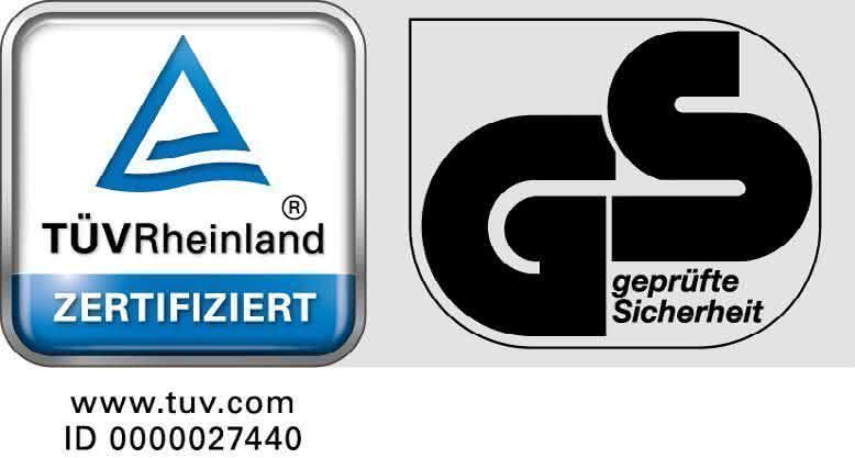 Bürostuhl Zertifizierung durch den TÜV Rheinland und GS-Siegel zur geprüften Sicherheit