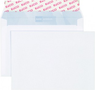 Elco Briefumschlag hochweiss mit grauem Innendruck, C6, 100 g, Haftklebung